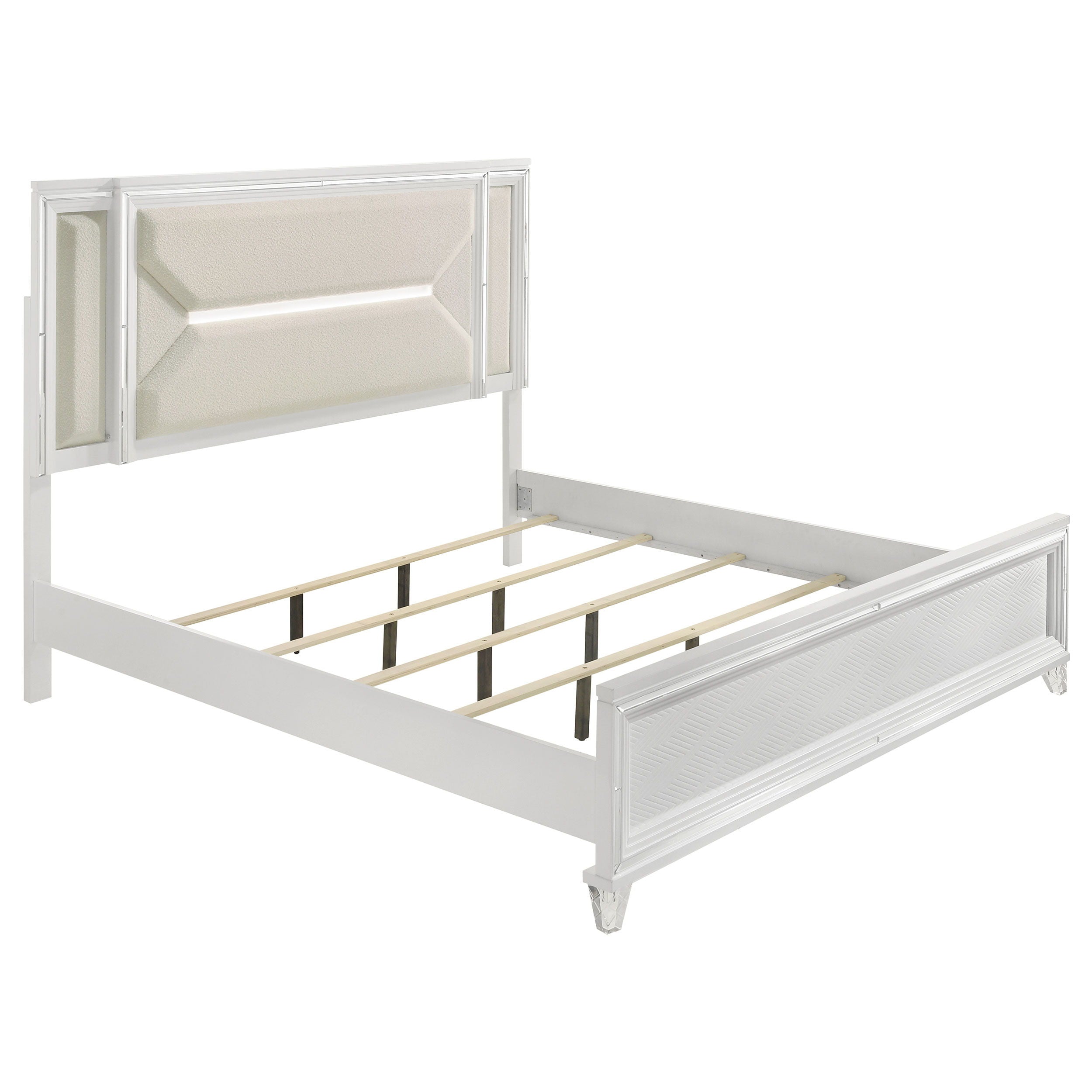 Coaster Fine Furniture Marmore - Panel Bed LED Headboard | Meri Furniture
