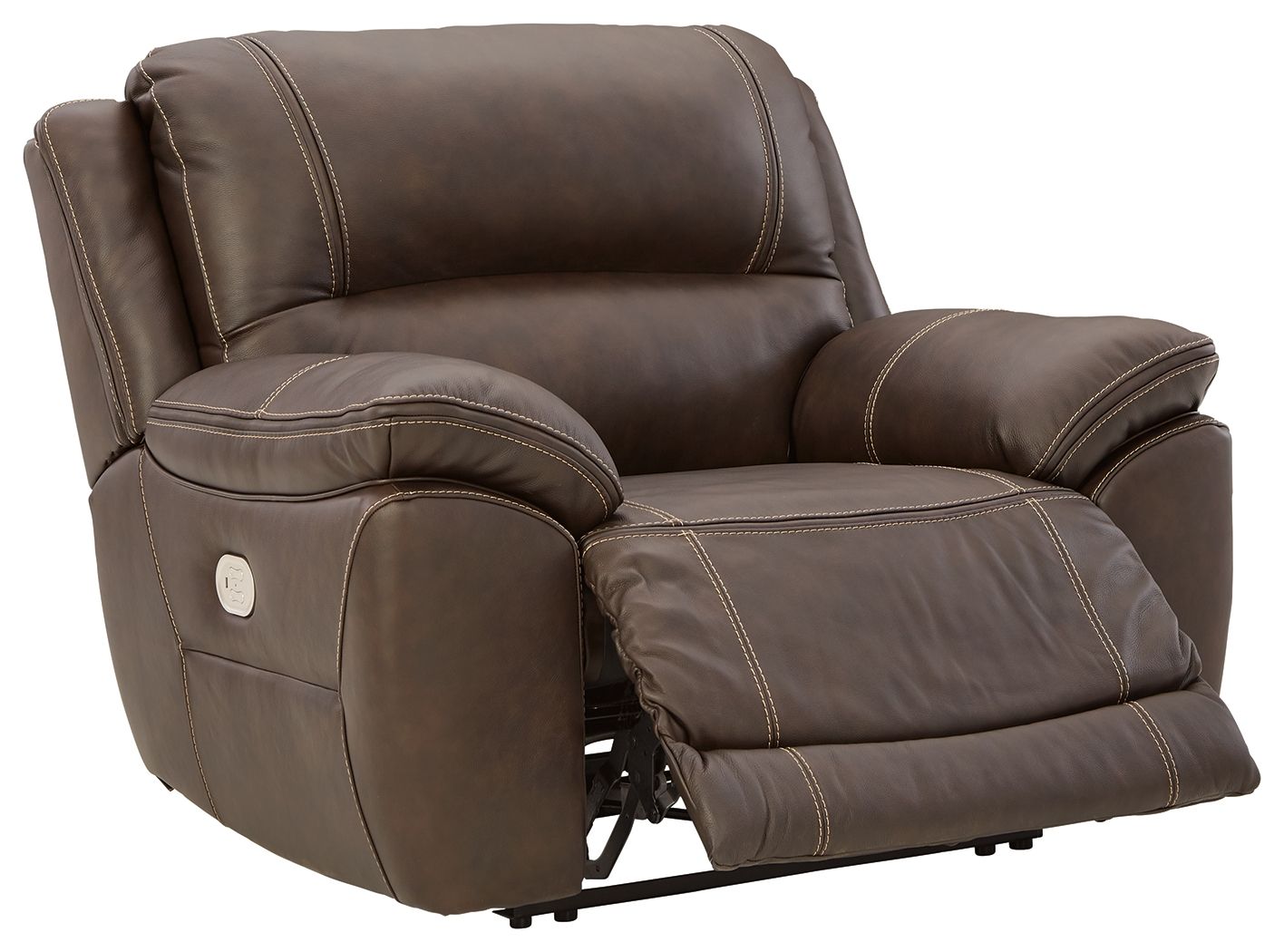 Ashley Furniture Dunleith - Chocolate - Zero Wall Recliner W/pwr Hdrst | Meri Furniture