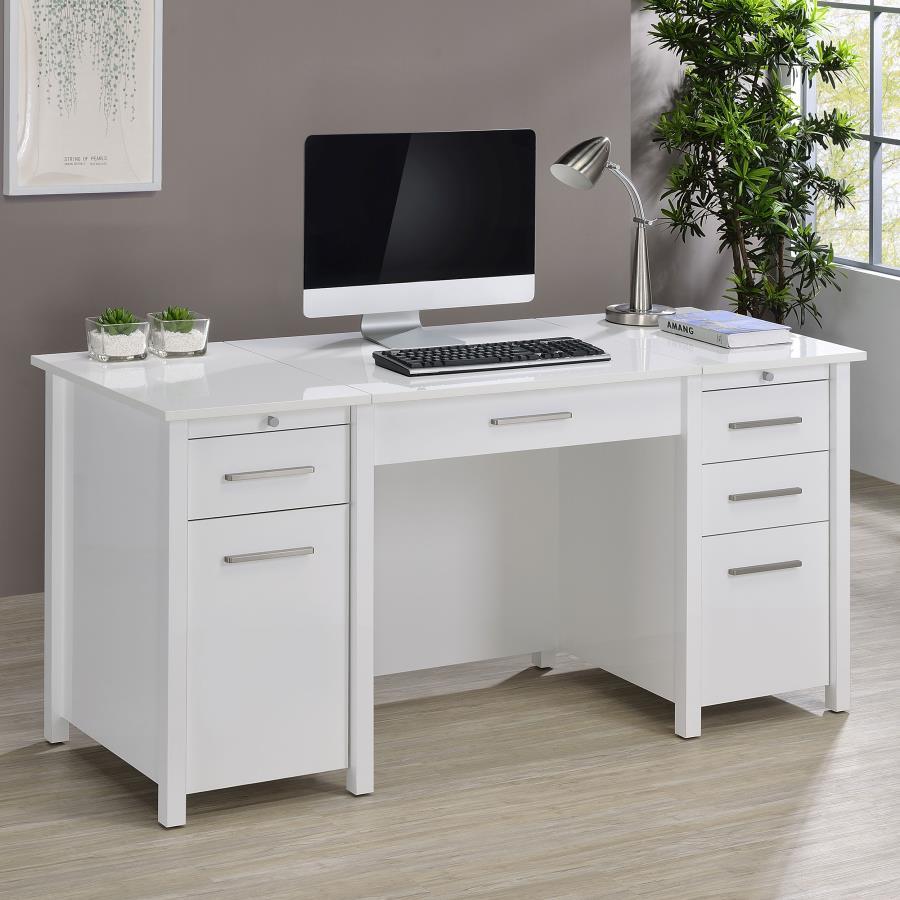 Coaster Fine Furniture Dylan - 4-Drawer Lift Top Office Desk | Meri Furniture