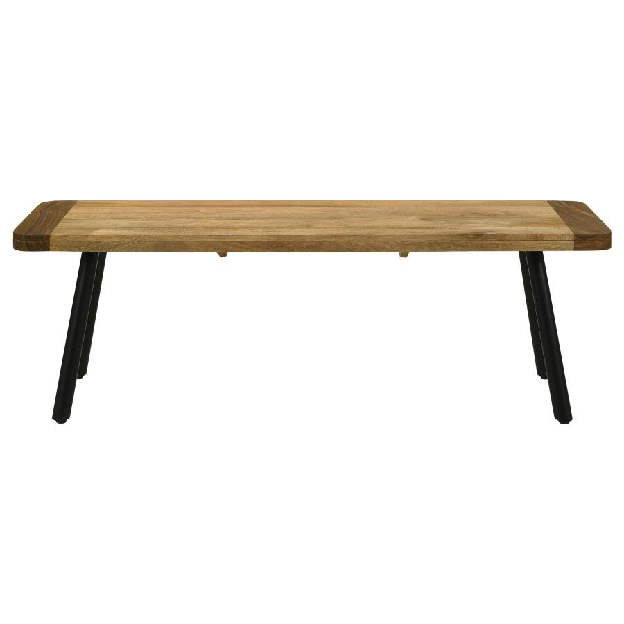 Coaster Fine Furniture Maverick - Wood Dining Bench - Natural Mango And Black | Meri Furniture