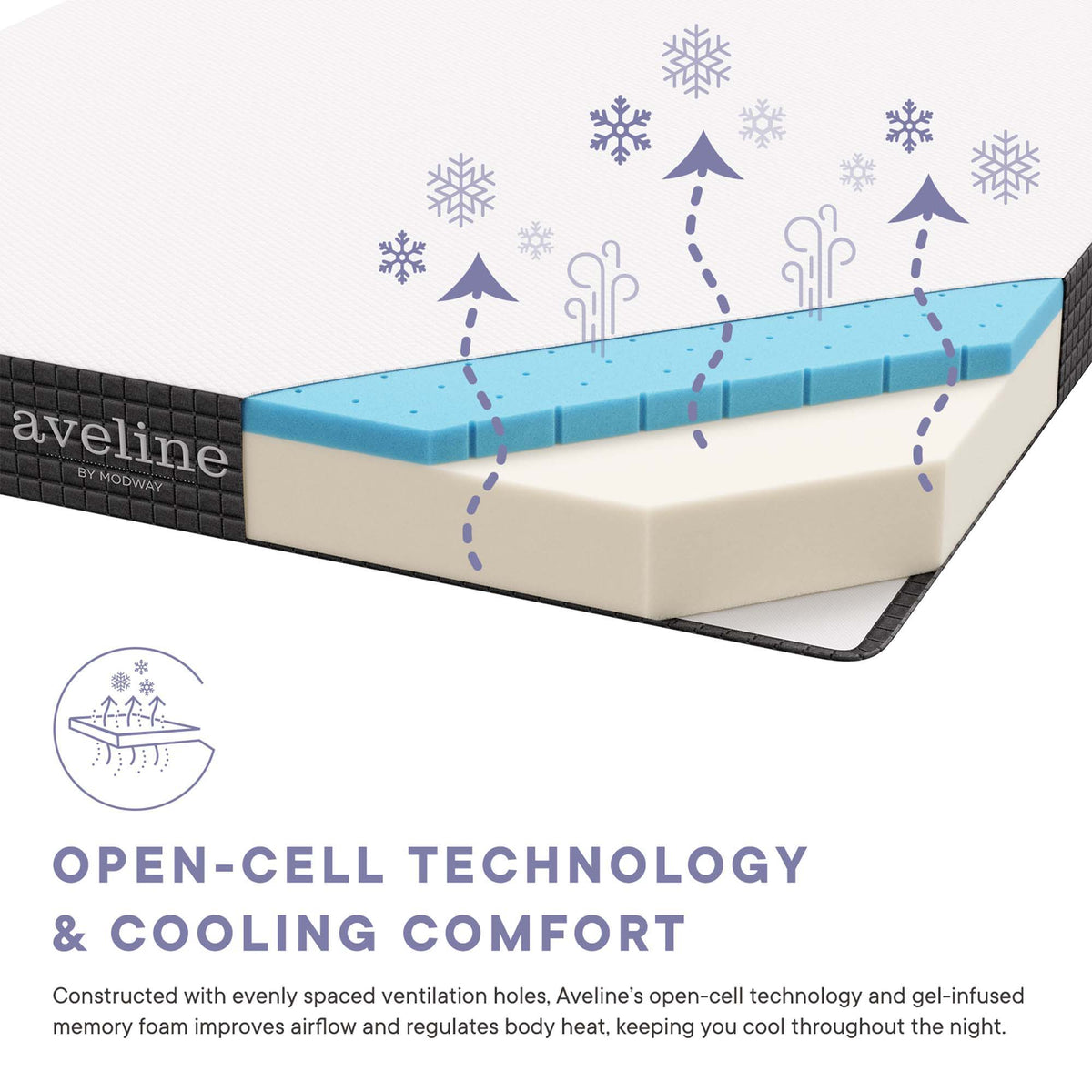 Aveline 6" Queen Mattress by Modway