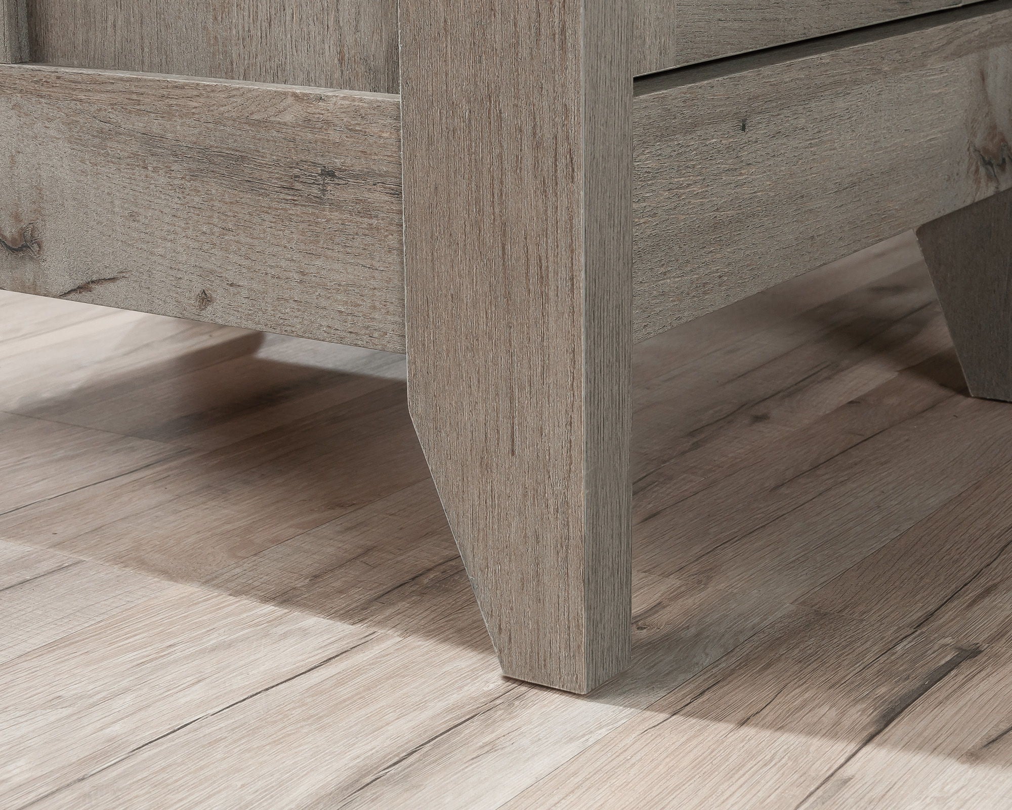 L-Shaped Home Office Desk in Mystic Oak