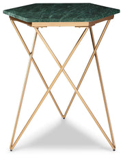 Signature Design by Ashley® Engelton - Green / Gold - Accent Table | Meri Furniture