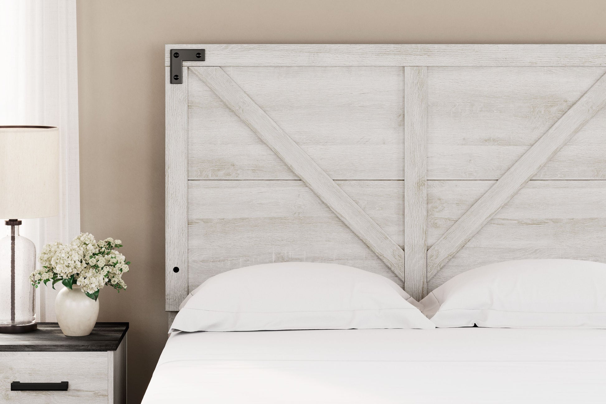 Signature Design by Ashley® Shawburn - Crossbuck Panel Headboard | Meri Furniture