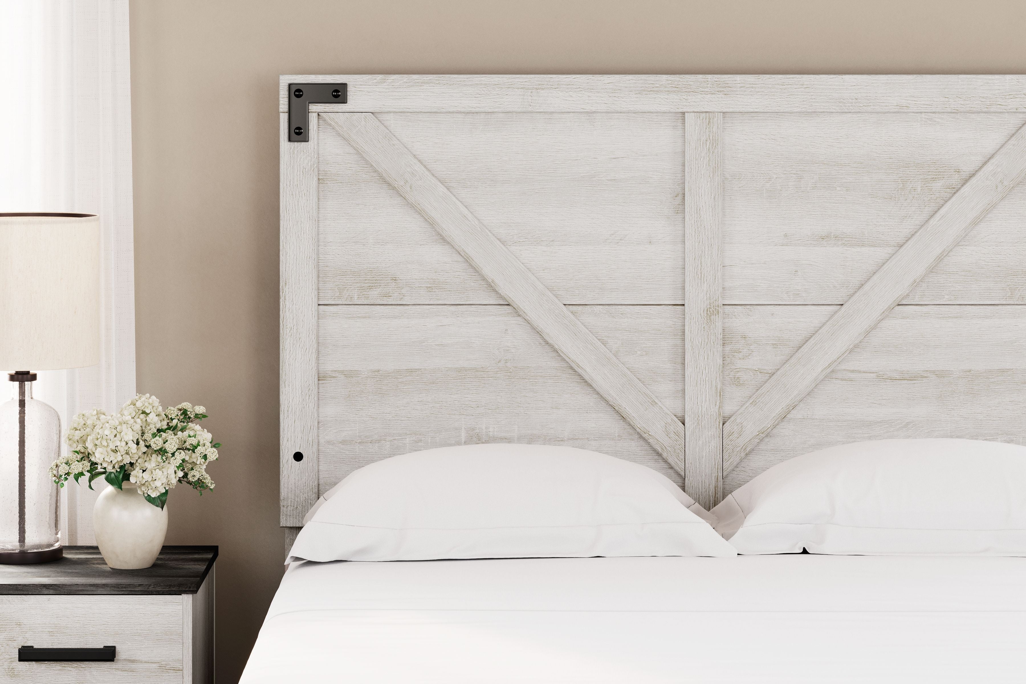 Signature Design by Ashley® Shawburn - Crossbuck Panel Headboard | Meri Furniture