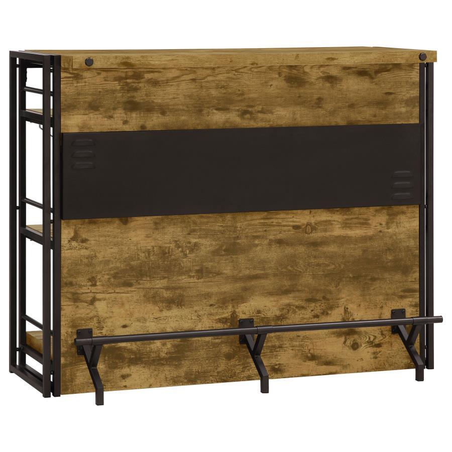 Coaster Fine Furniture Renaldi - 3-Shelf Home Bar Wine Cabinet - Rustic Nutmeg | Meri Furniture