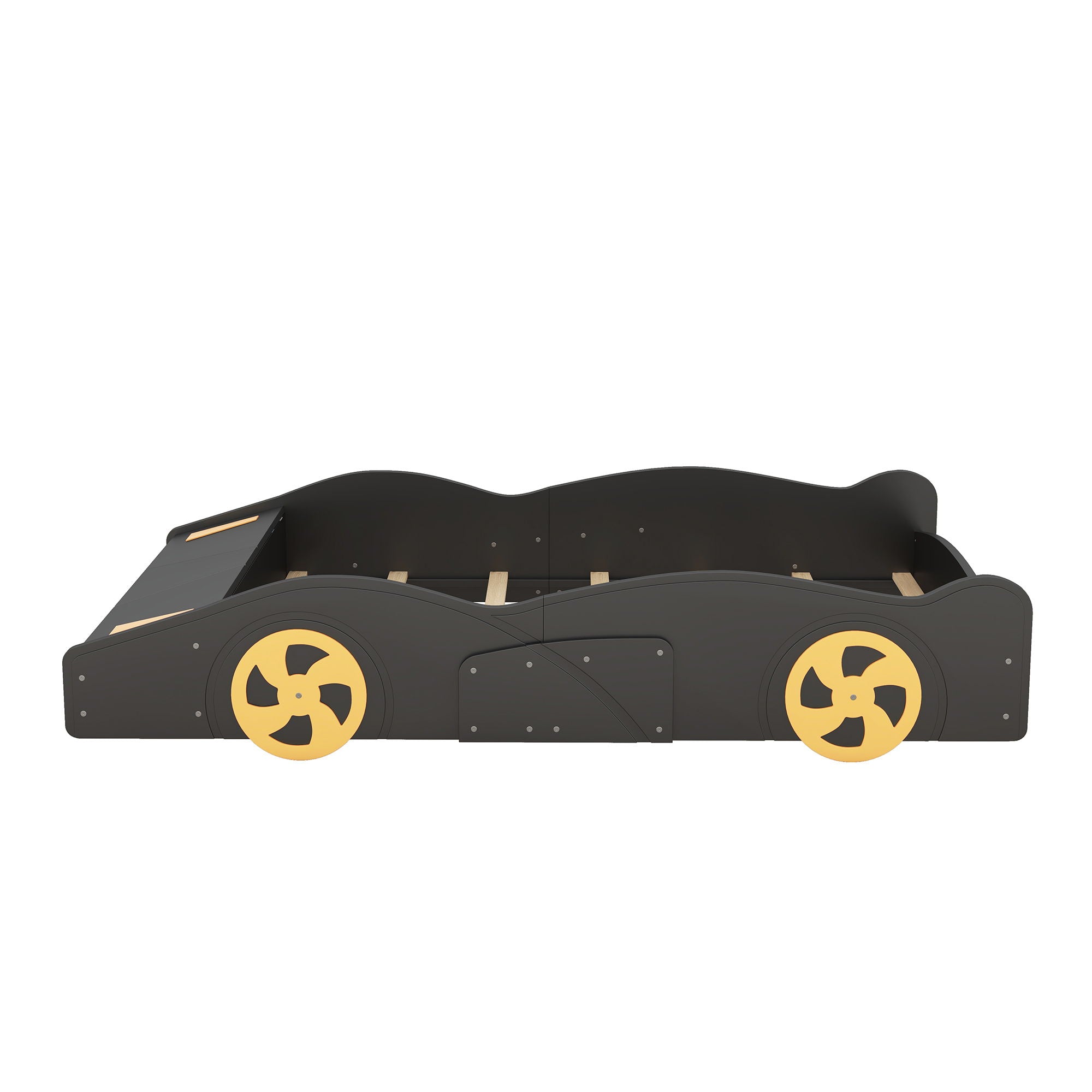 Race Car Shaped Platform Bed With Wheels And Storage