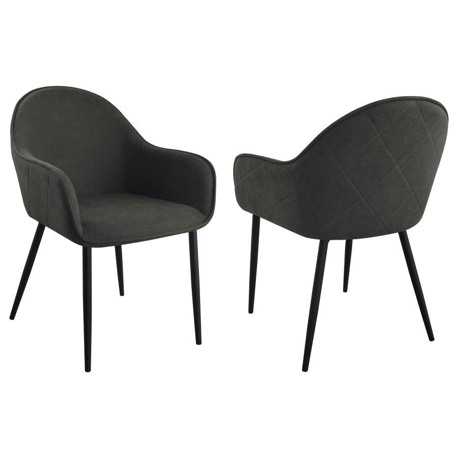 Coaster Fine Furniture Emma - Fabric Upholstered Dining Arm Chair (Set of 2) | Meri Furniture