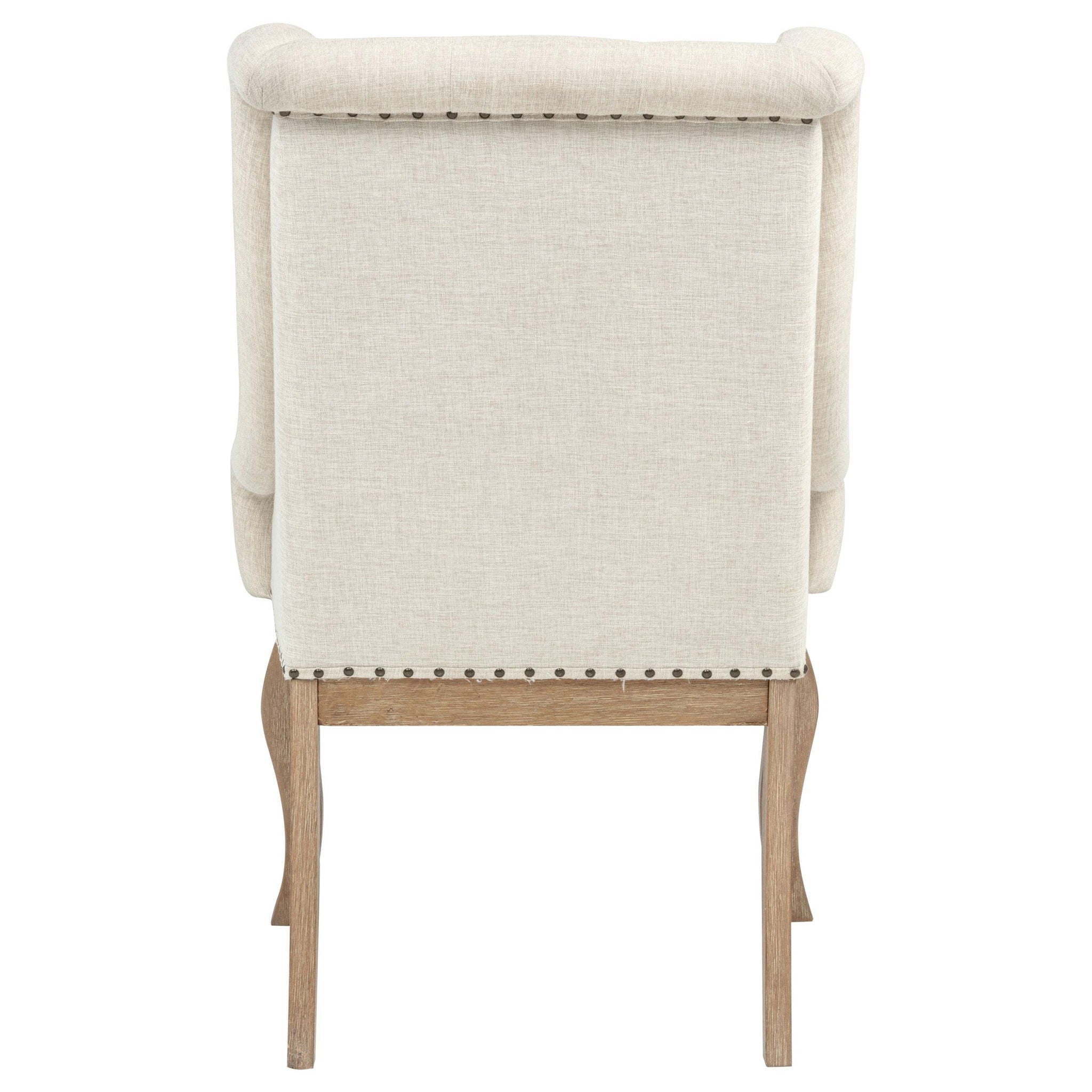 Brockway Upholstered Arm Chair Barley Brown (Set of 2)