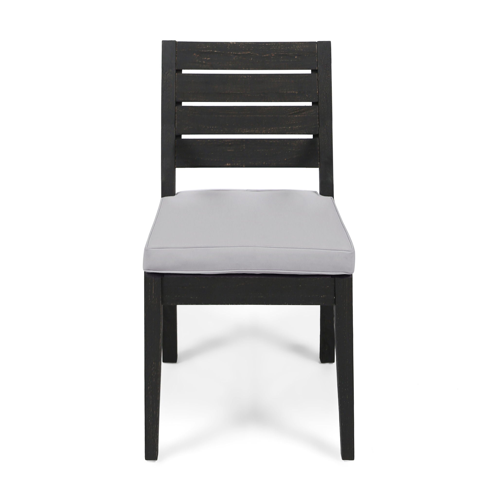 Outdoor Armless Dining Chair With Cushions