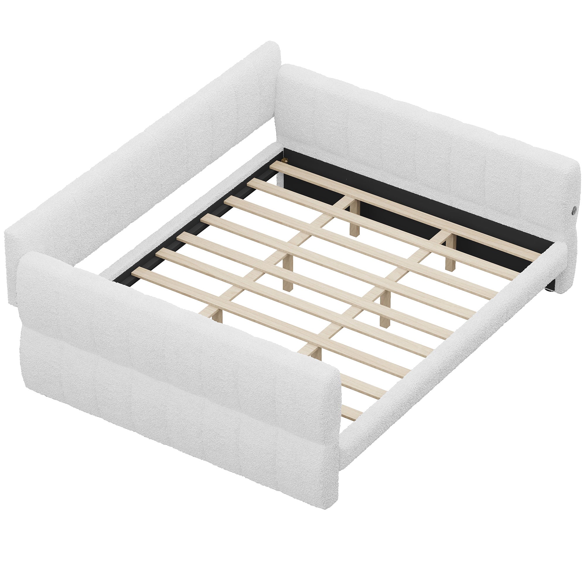 Upholstered Platform Bed With USB Charging