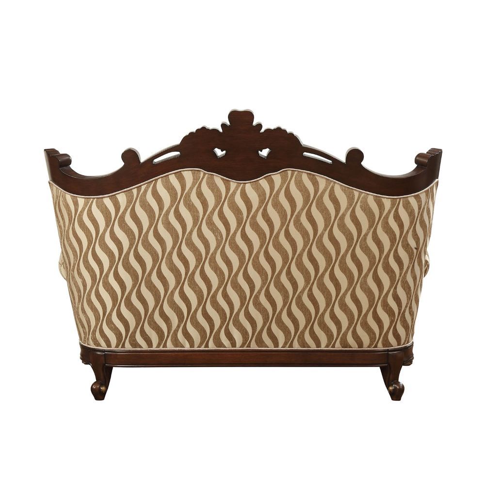 ACME Shalisa - Loveseat - Fabric & Walnut | Meri Furniture