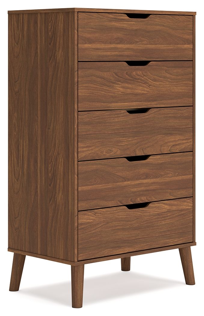 Signature Design by Ashley® Fordmont - Auburn - Five Drawer Chest | Meri Furniture