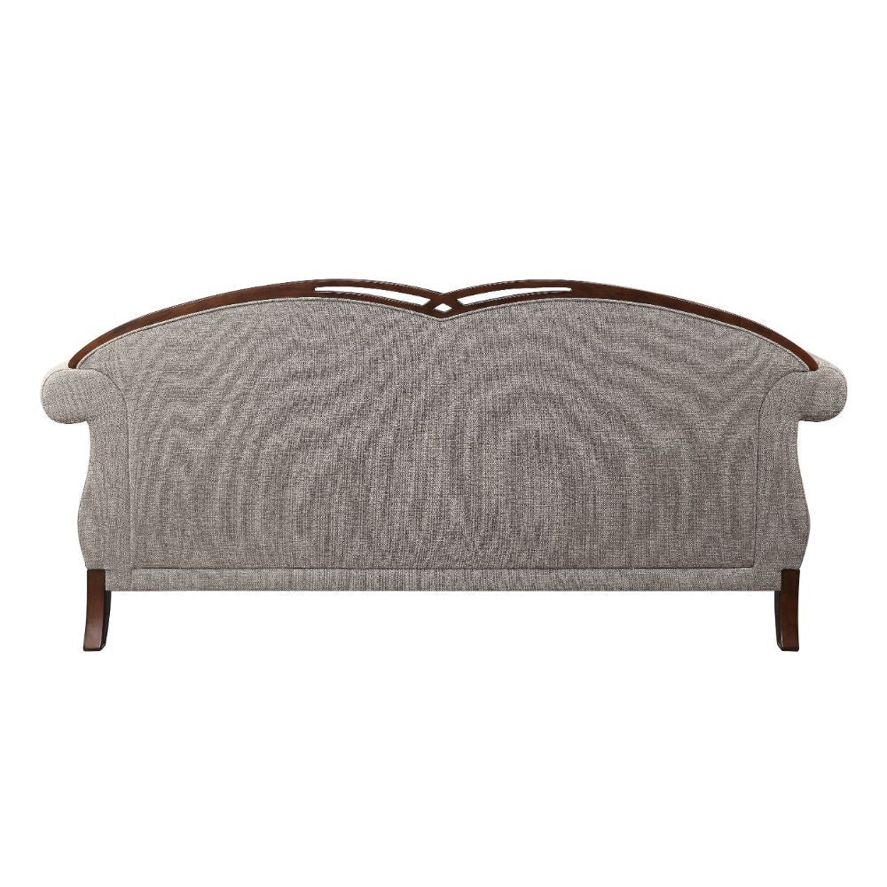 ACME Miyeon - Sofa - Fabric & Cherry | Meri Furniture