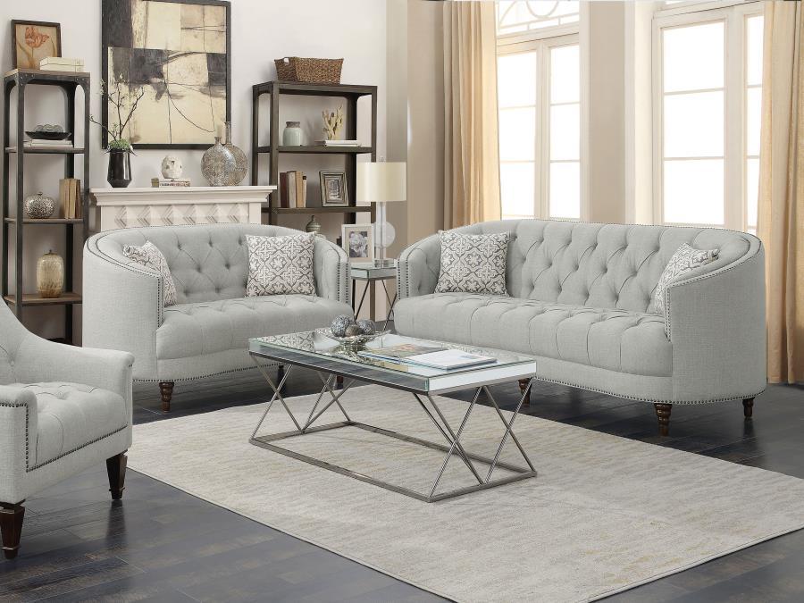 Coaster Fine Furniture Avonlea - Upholstered Sloped Arm Sofa Set Fabric | Meri Furniture