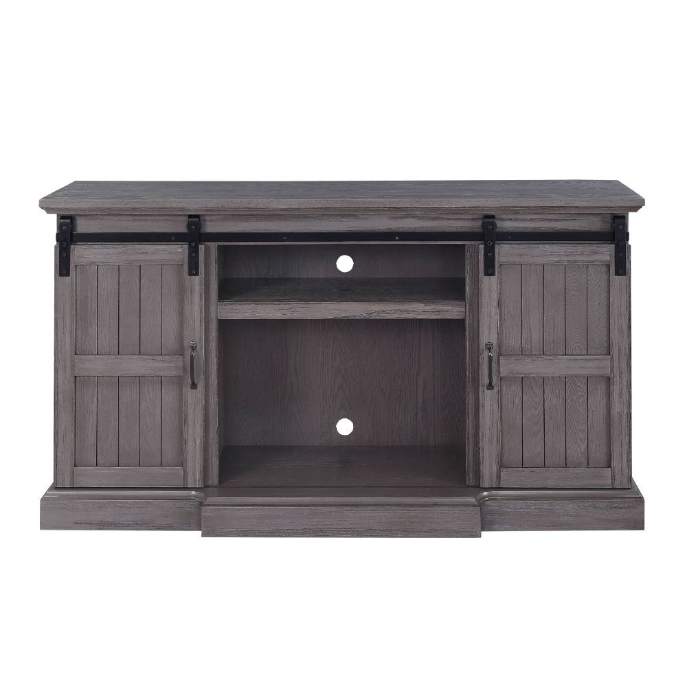 ACME Admon - TV Stand - Gray Oak | Meri Furniture