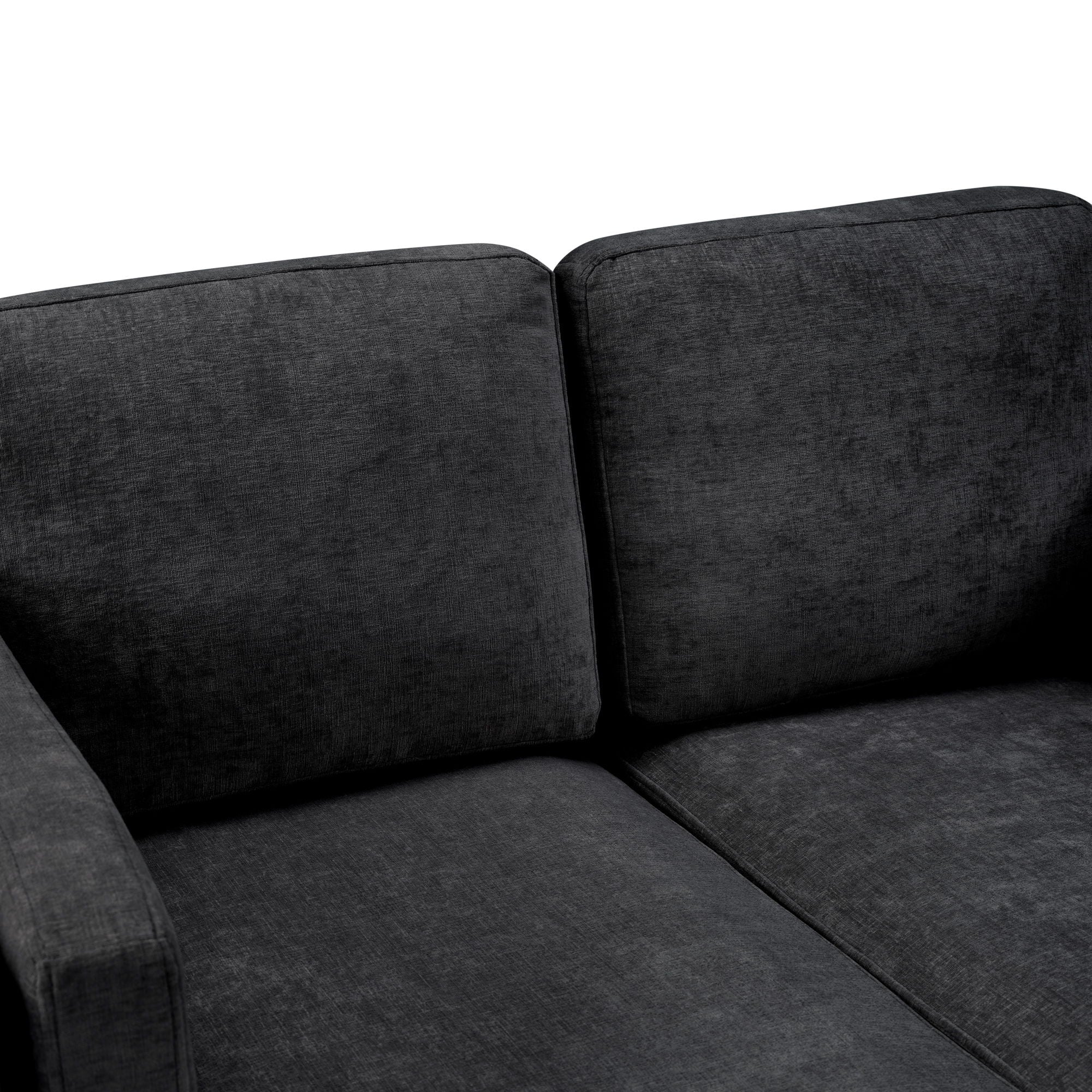 Chaise Lounge Sofa Bed With Dual Layer Armrests For Living Room
