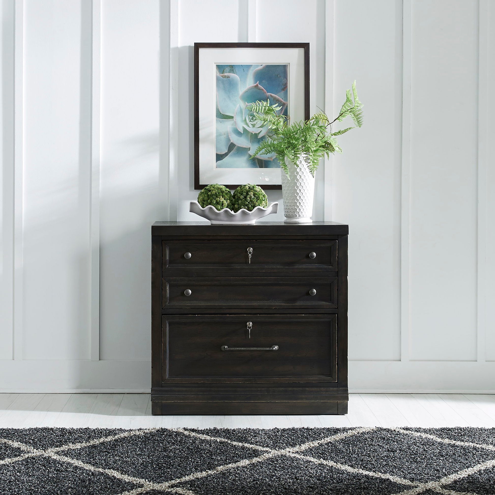 Liberty Furniture Harvest Home - Bunching Lateral File Cabinet - Chalkboard | Meri Furniture