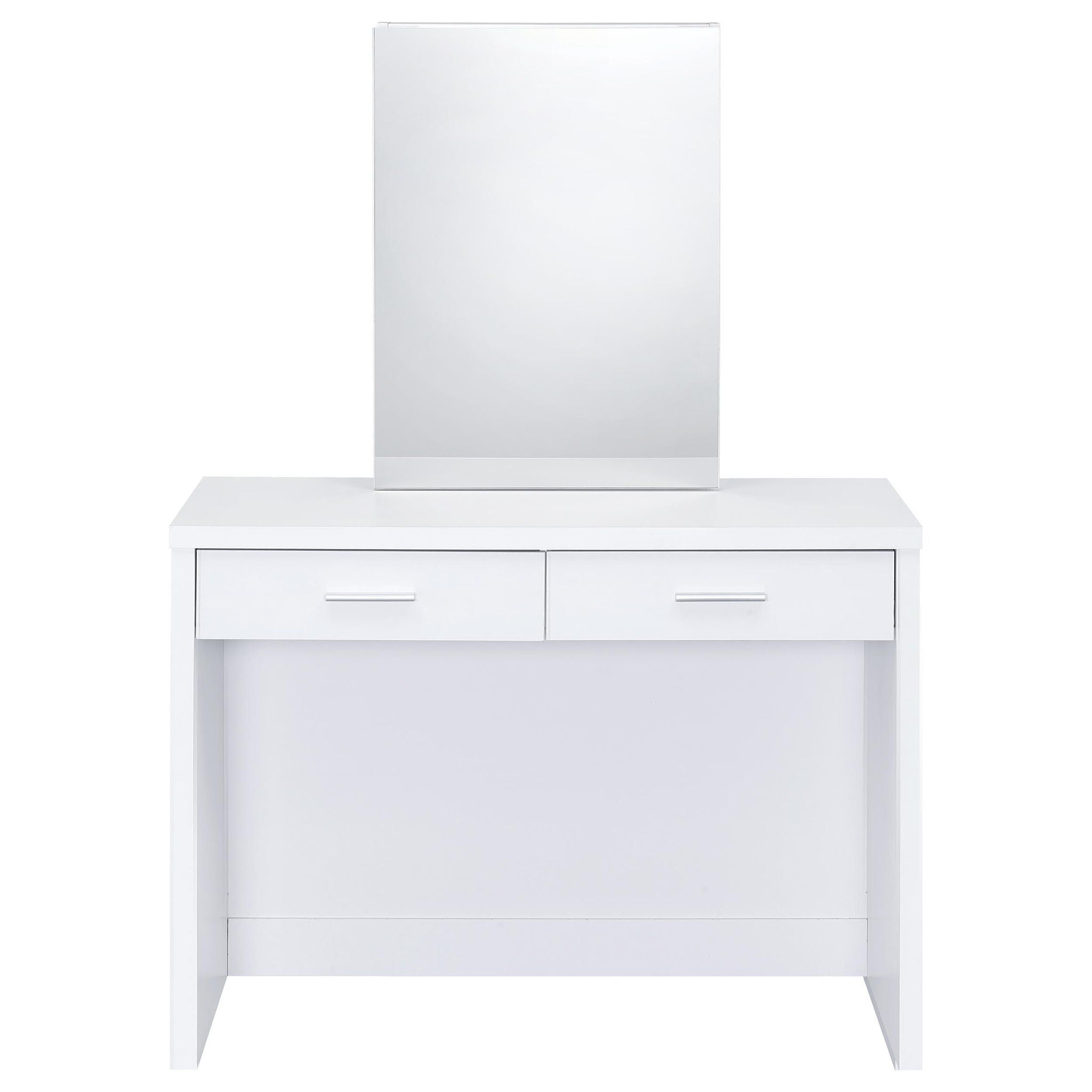 Bunbury Makeup Vanity Table Set Storage Mirror and Stool White
