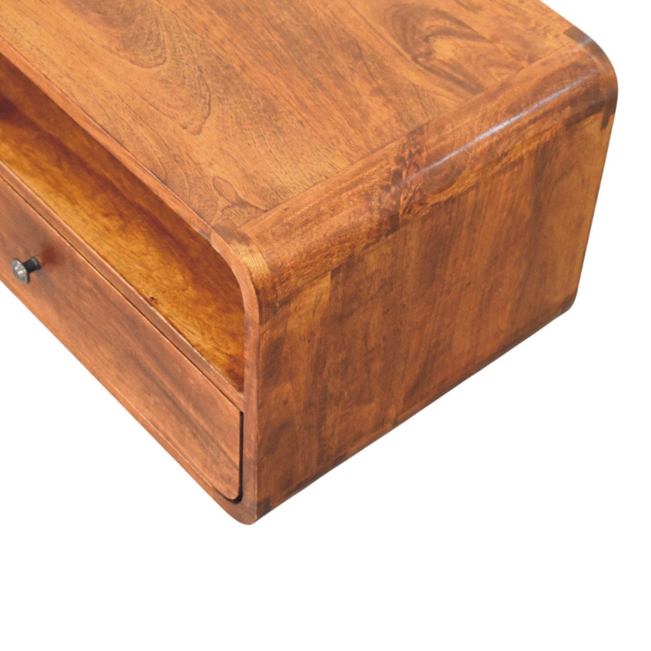 Curved Upper Slot Floating Nightstand