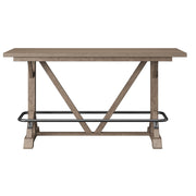 Bar Height Trestle Table - Brown