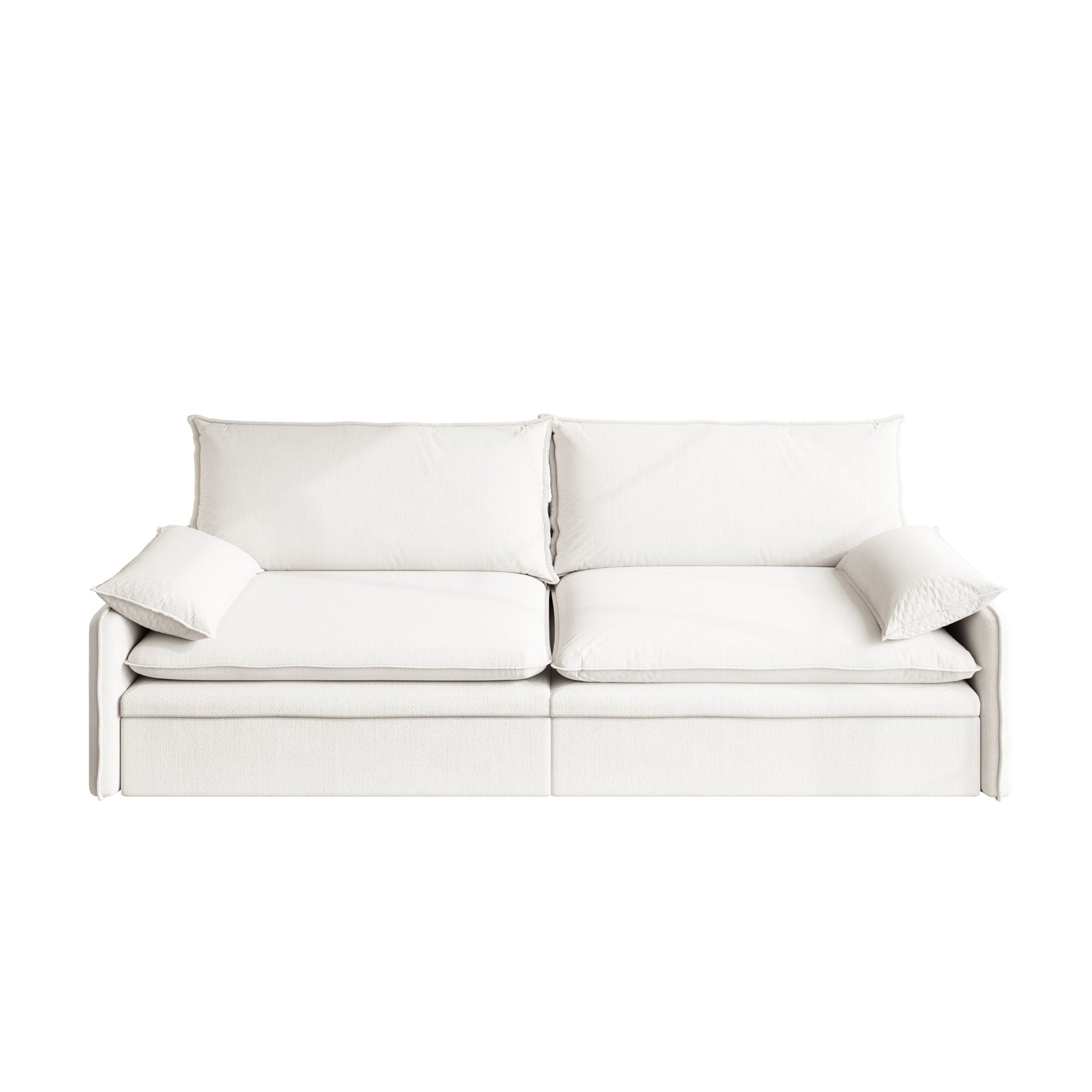 4 Seat Convertible Sleeper Sofa Bed, Modern With Storage