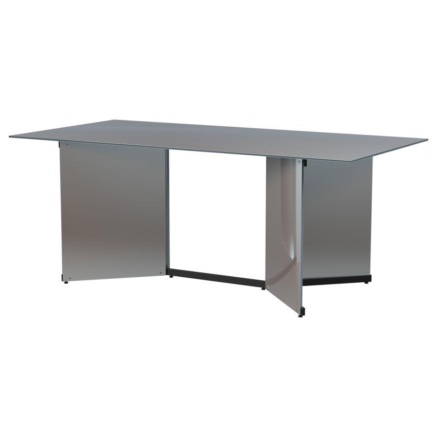 Coaster Fine Furniture Emery - Rectangular Mirrored Dining Table - Silver | Meri Furniture