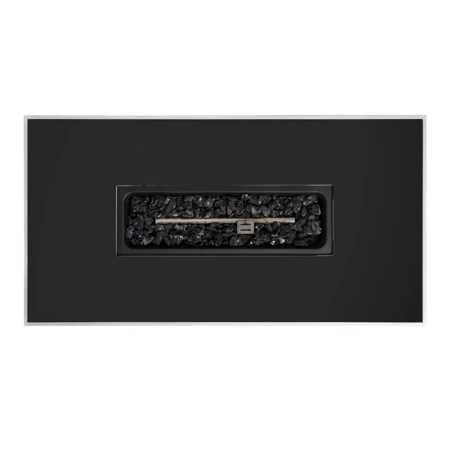 Outdoor 43" Rectangular Fire Pit Table With Adjustable Flame Control - White