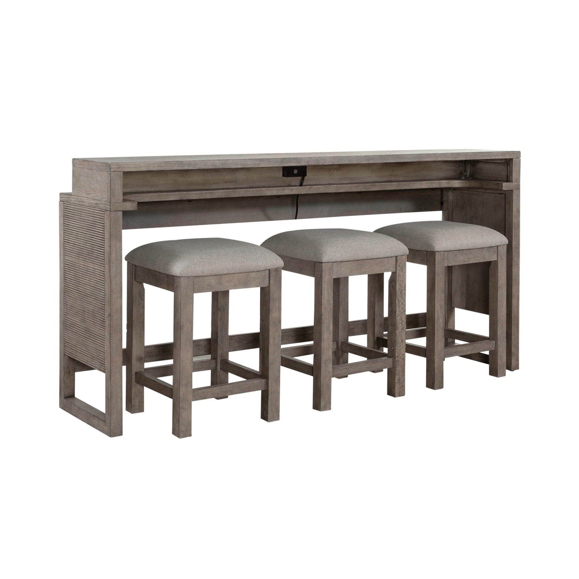 Liberty Furniture Bartlett Field - 4 Piece Living Room Set (Console Bar Table & 3 Console Stools) | Meri Furniture