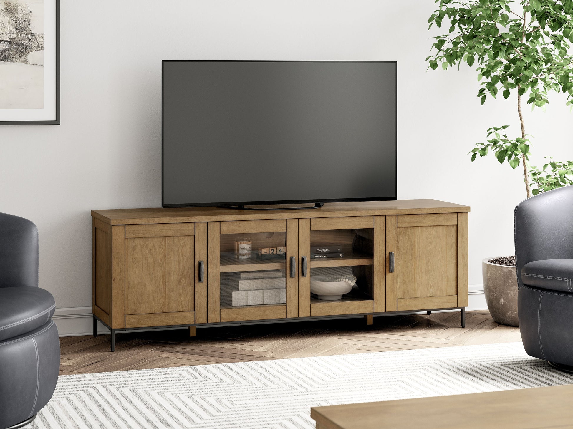 Signature Design by Ashley® Torlanta - Brown - Extra Large TV Stand | Meri Furniture