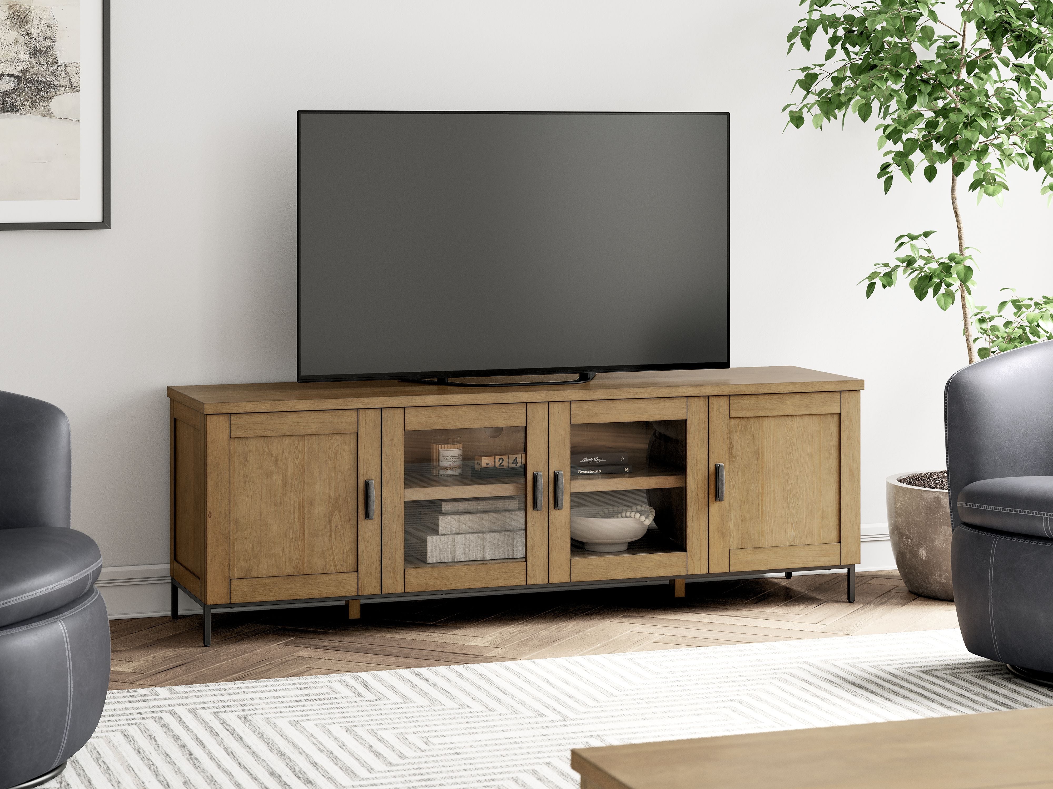 Signature Design by Ashley® Torlanta - Brown - Extra Large TV Stand | Meri Furniture