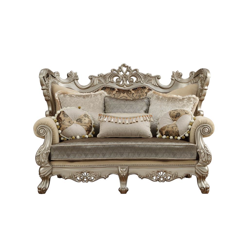 ACME Ranita - Loveseat - Fabric & Champagne | Meri Furniture