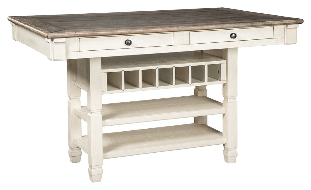 Signature Design by Ashley® Bolanburg - Beige - Rectangular Dining Room Counter Table | Meri Furniture