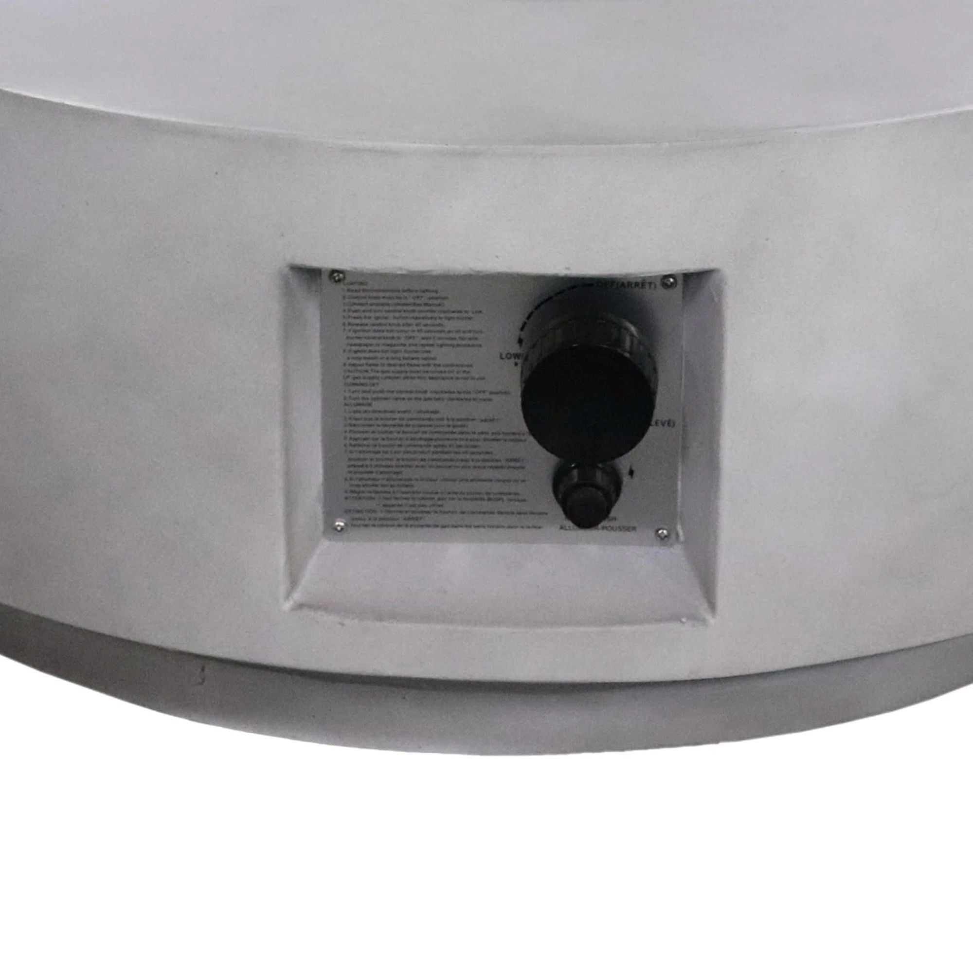 Reinforced - Propane Gas Outdoor Fire Pit Table With Lid