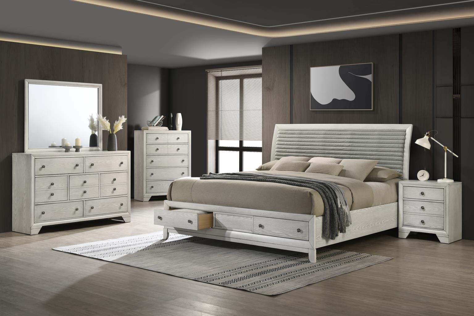 B320 - Oak Dresser - Antique White