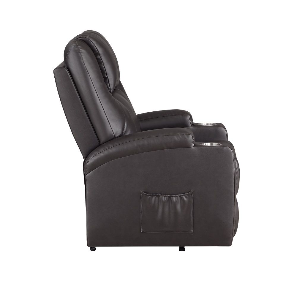 Seat Construction: Pocket Coil Tight Seat & Back Cushion Power Lift 2 Cup Holders Included Cushion Thickness: 6"