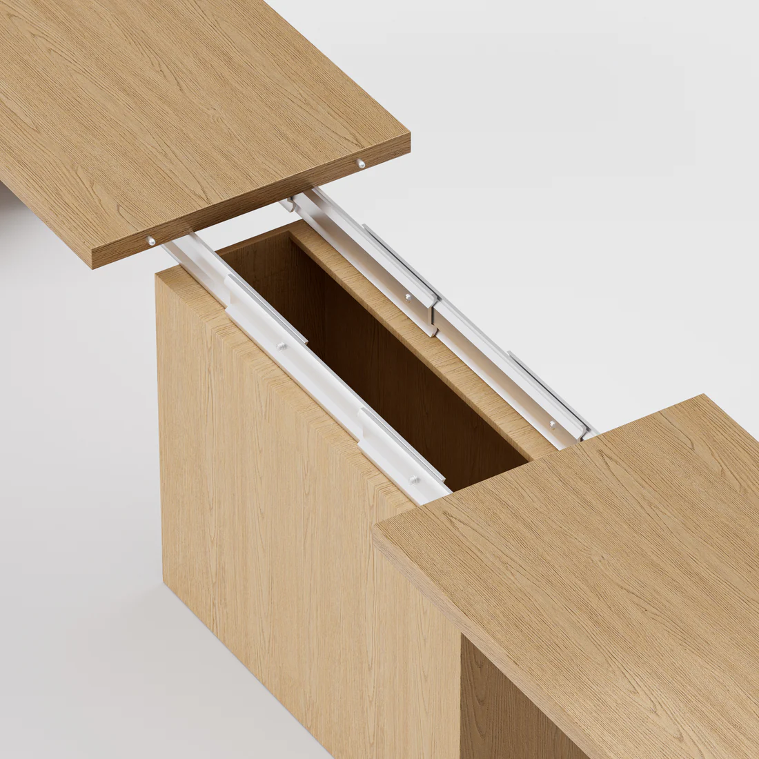 C001 OAK VENEER EXTENDABLE BENCH