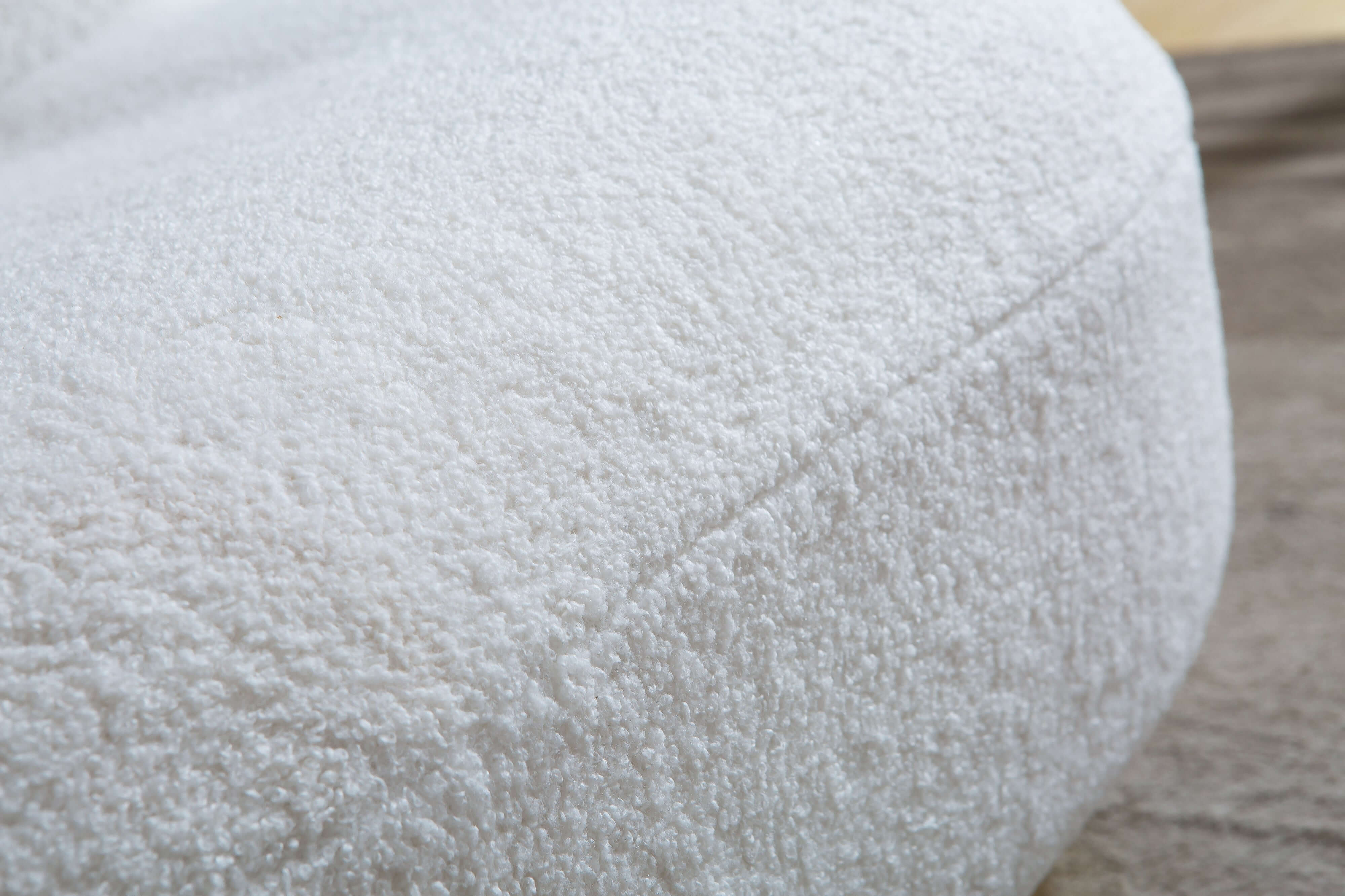 Designer Boucle Swivel Barrel Chair