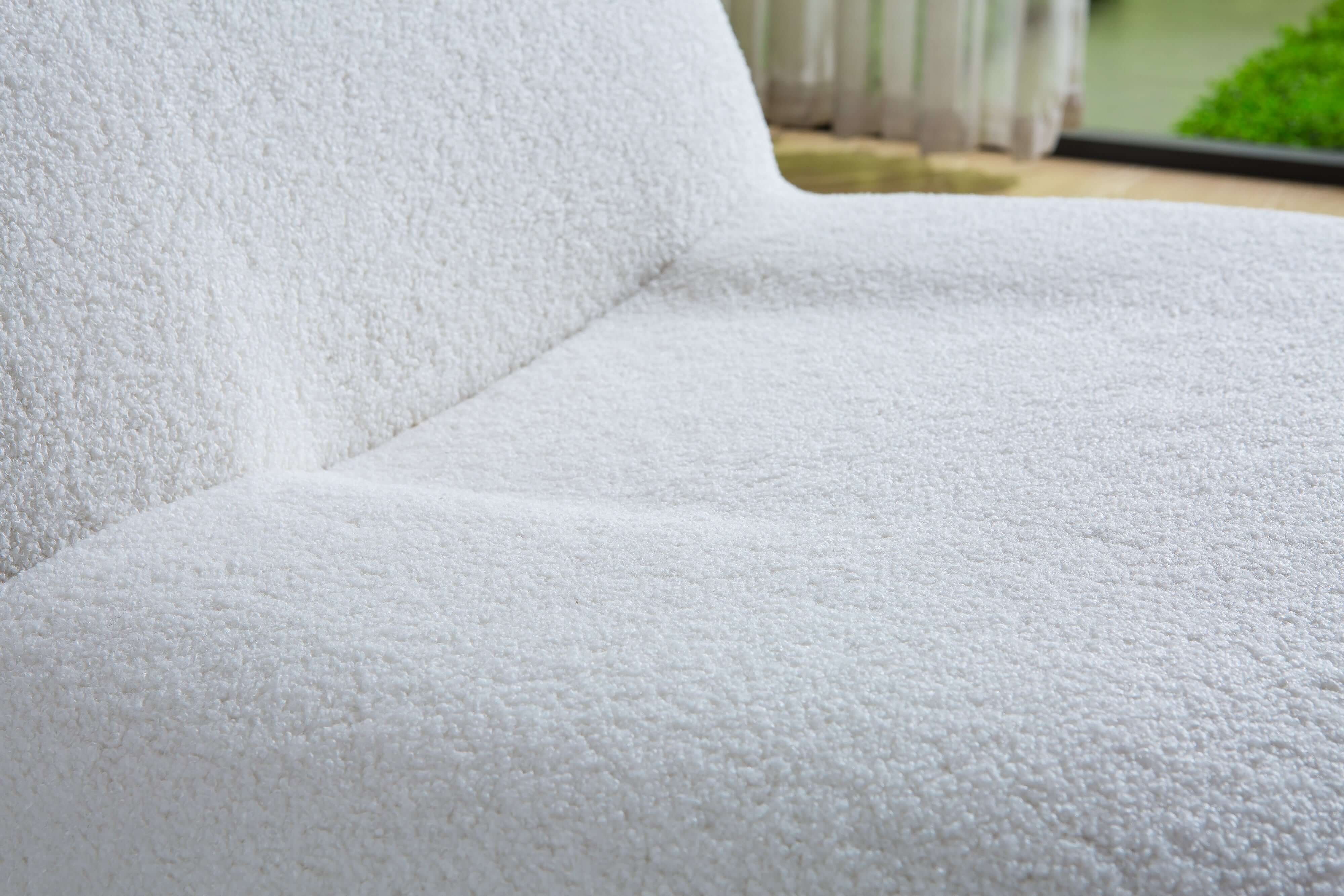 Designer Boucle Swivel Barrel Chair