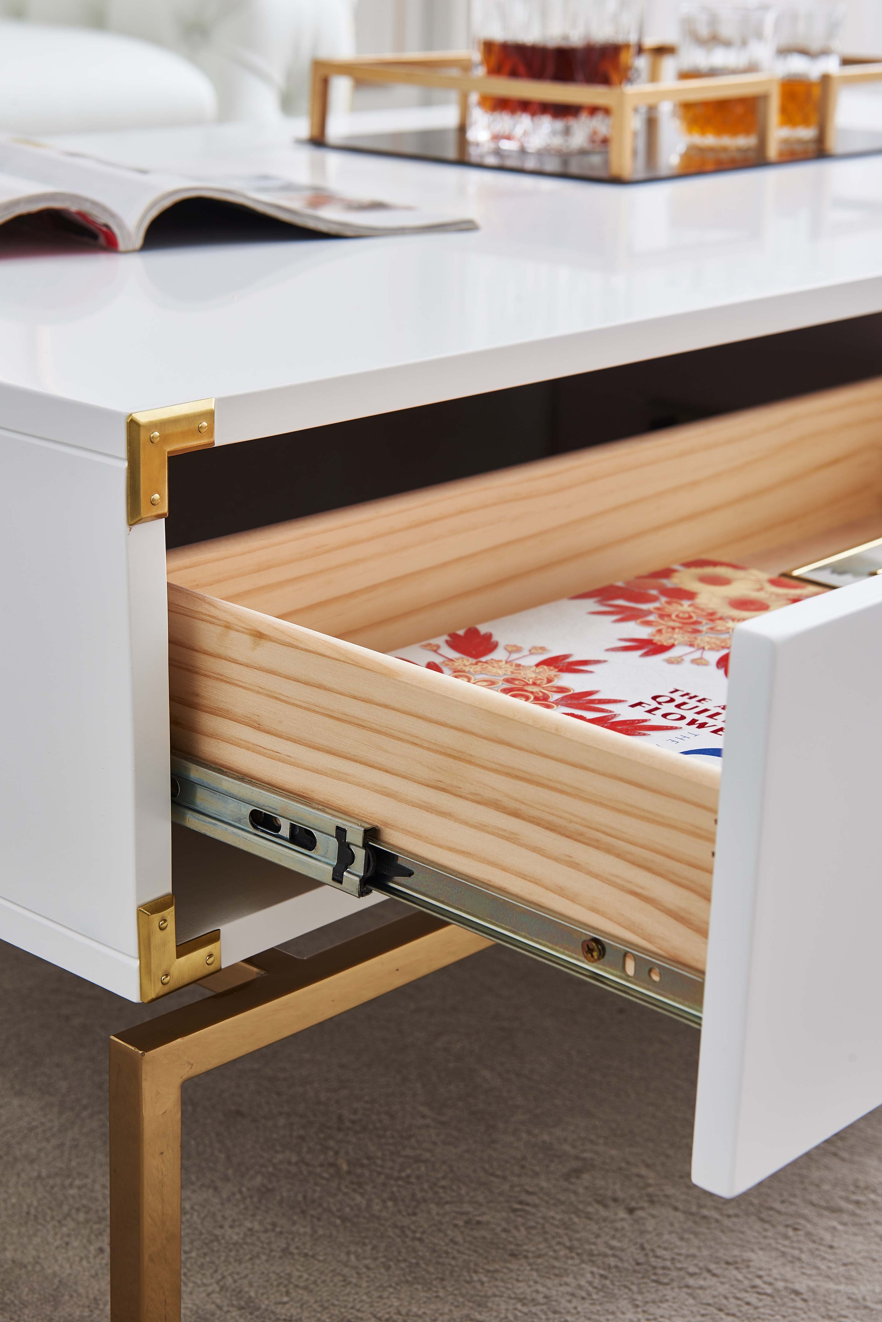 Elegant White Coffee Table