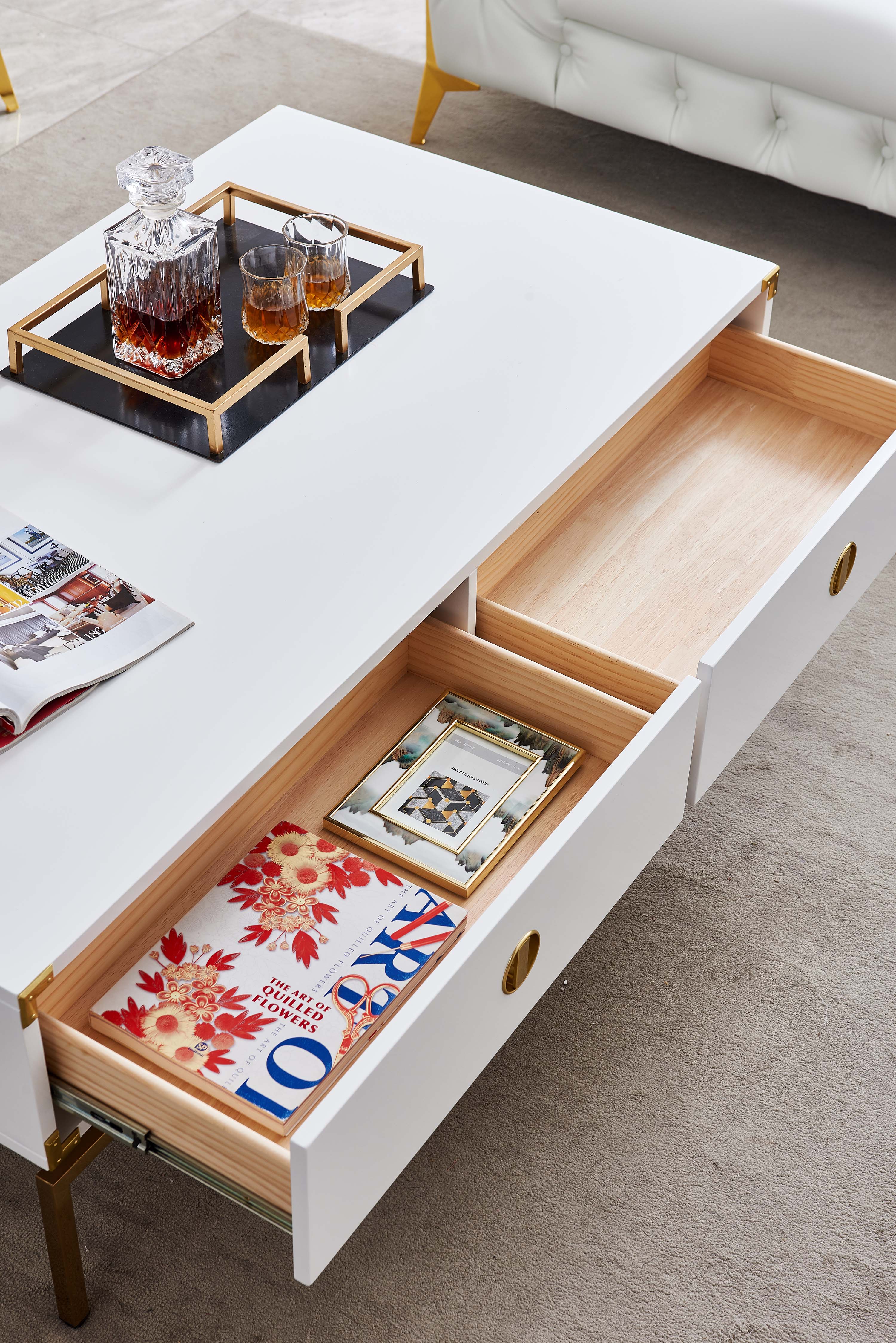 Elegant White Coffee Table