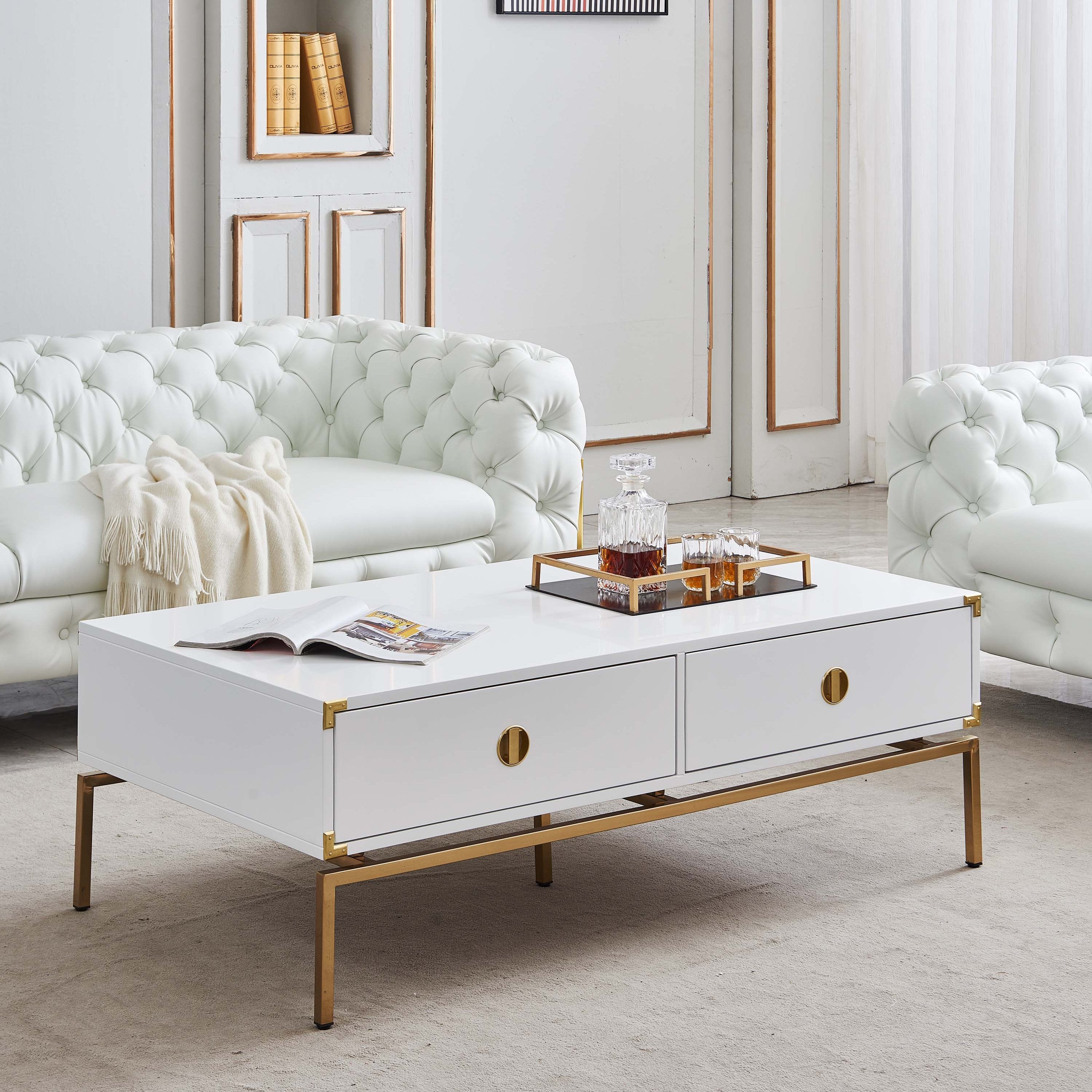 Elegant White Coffee Table