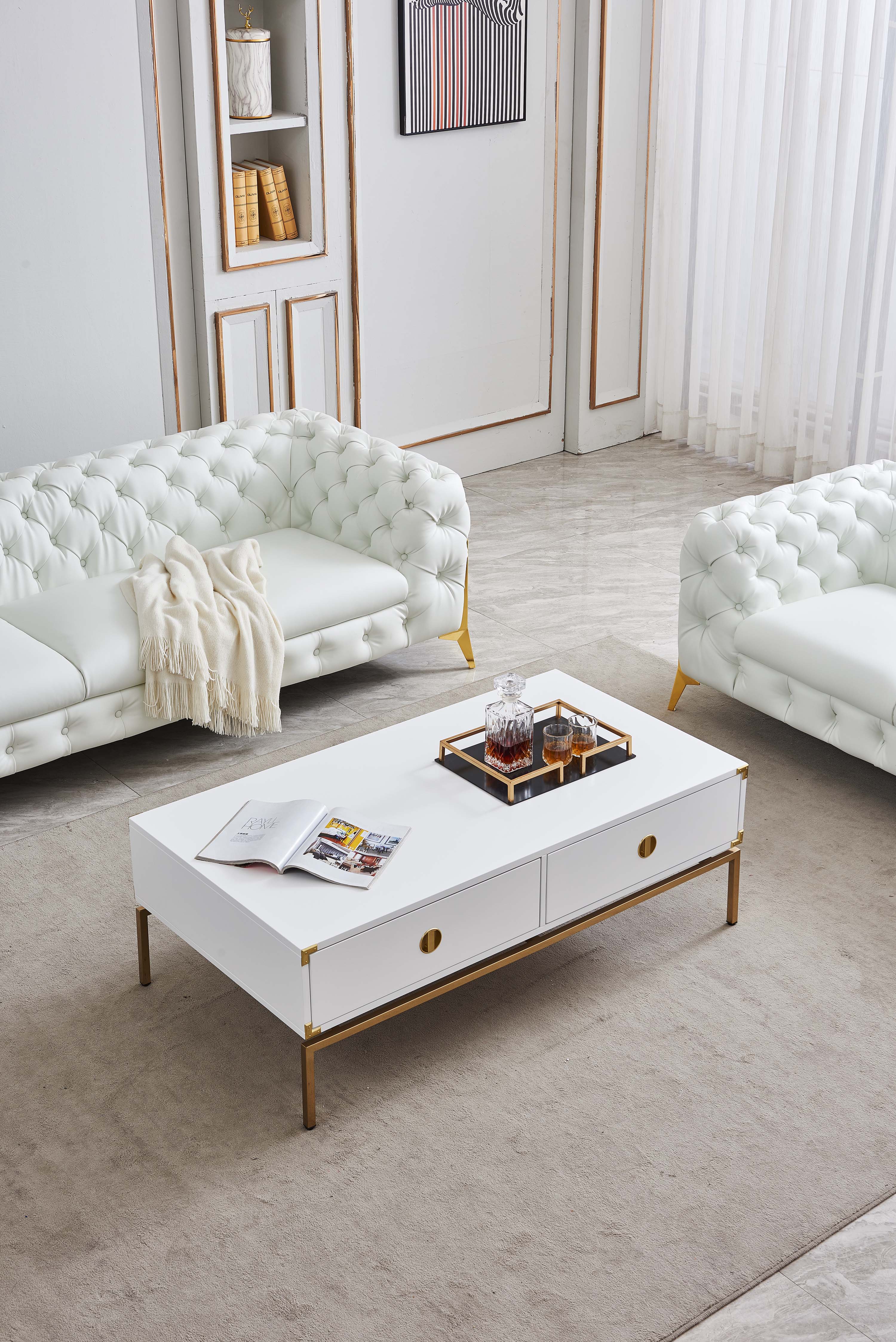 Elegant White Coffee Table
