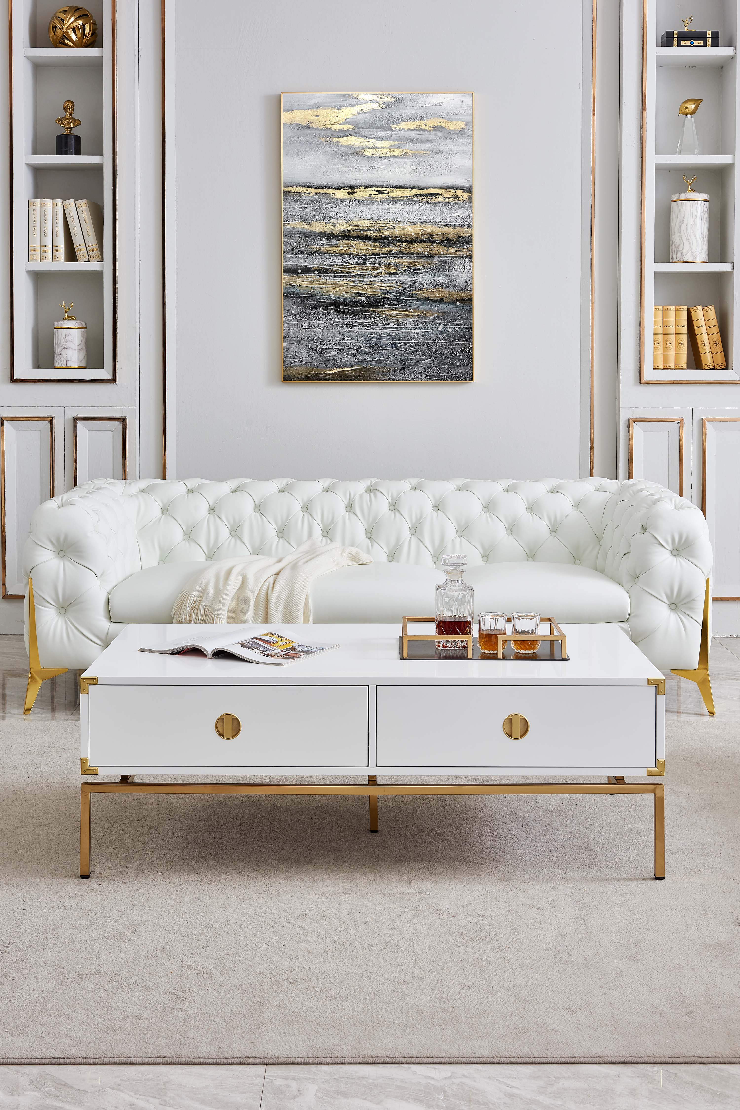 Elegant White Coffee Table