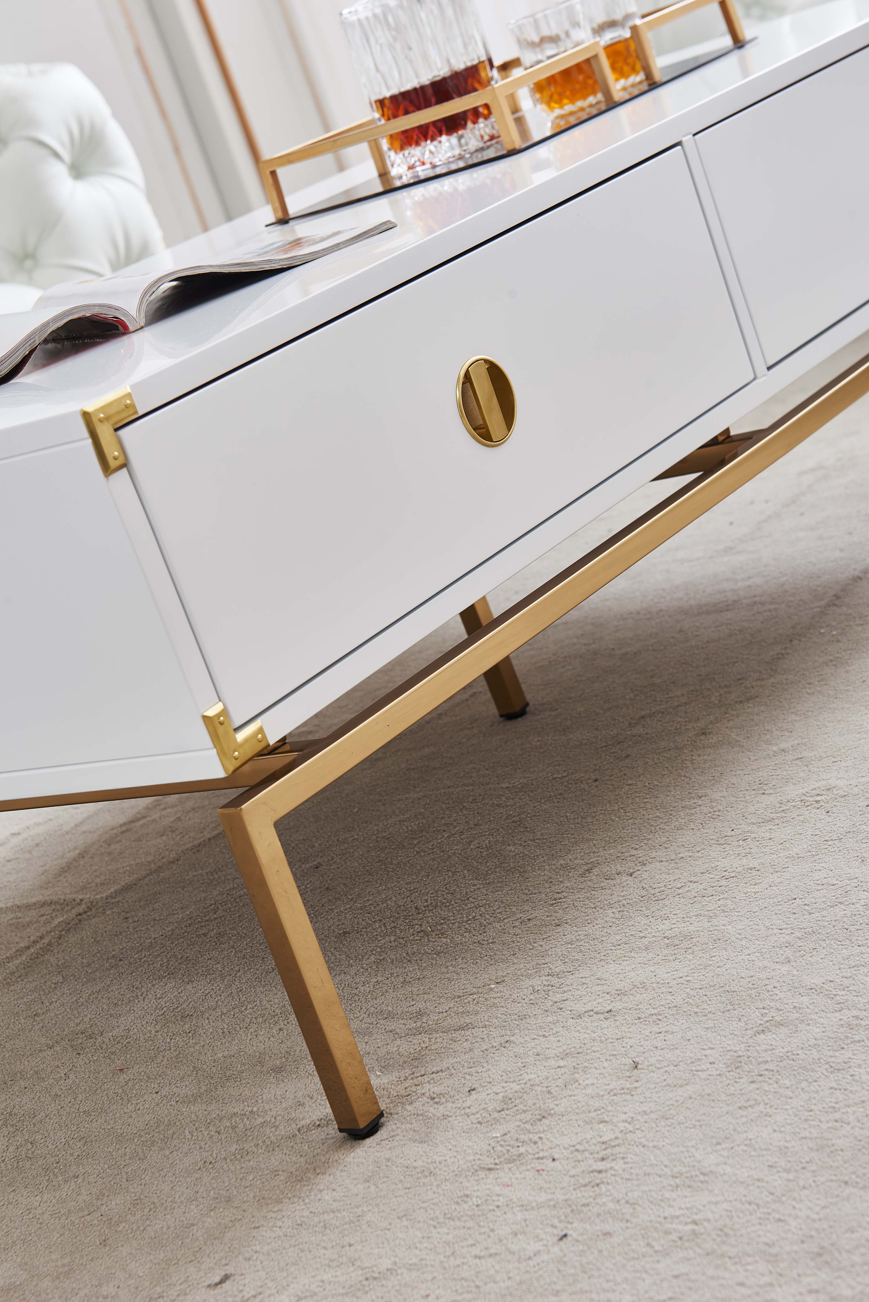 Elegant White Coffee Table