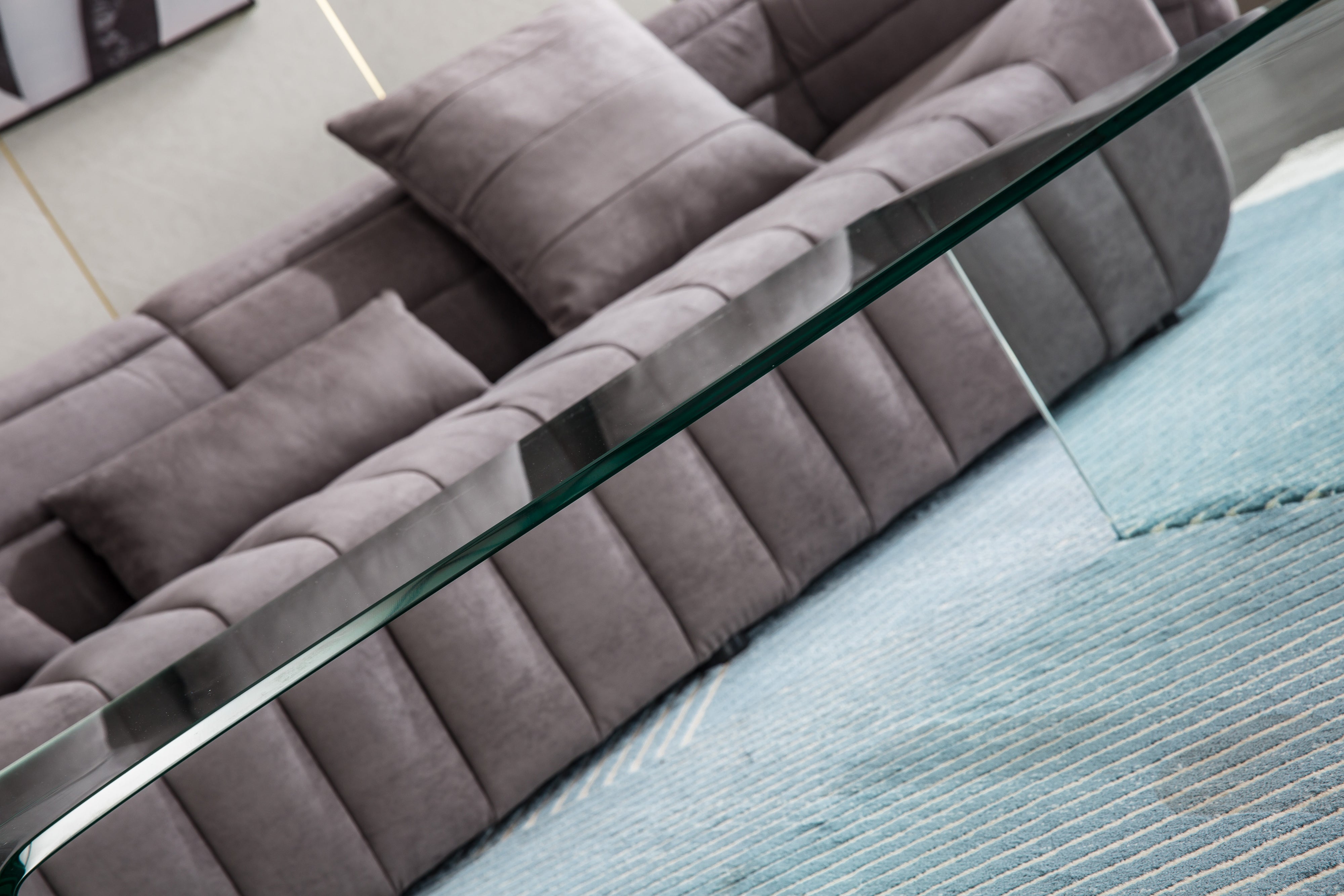 Modern Clear Tempered Glass Coffee Table