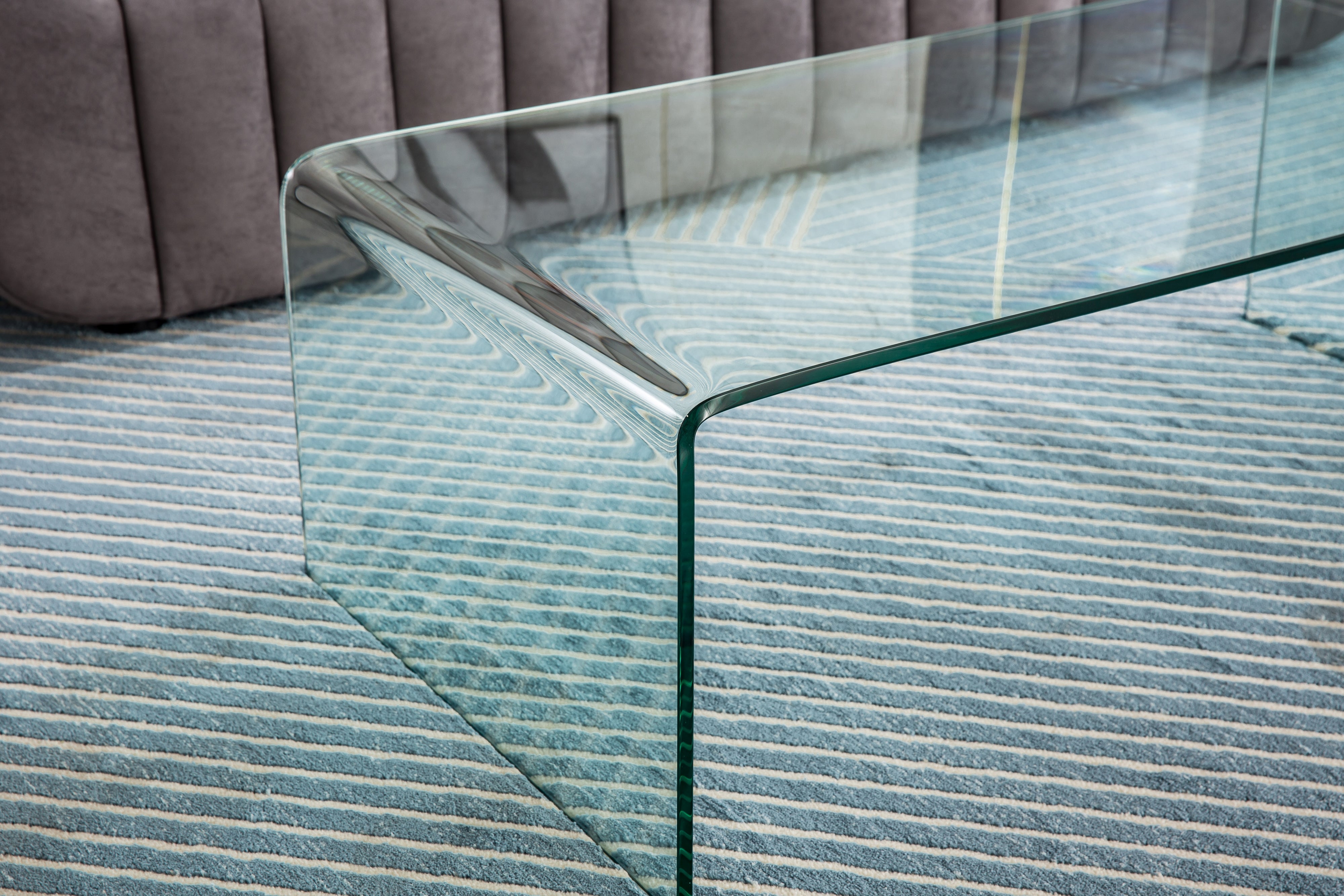 Modern Clear Tempered Glass Coffee Table
