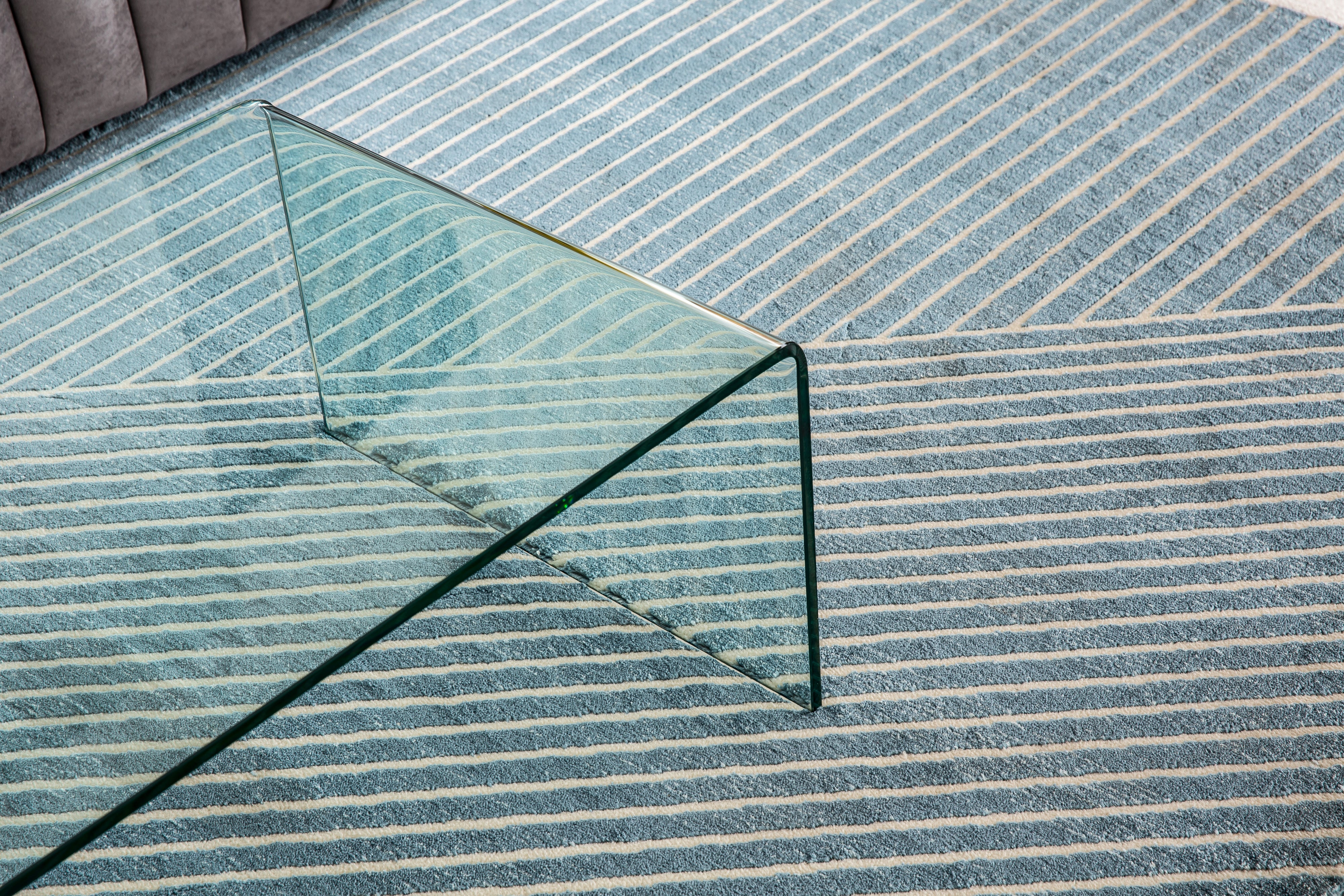 Modern Clear Tempered Glass Coffee Table