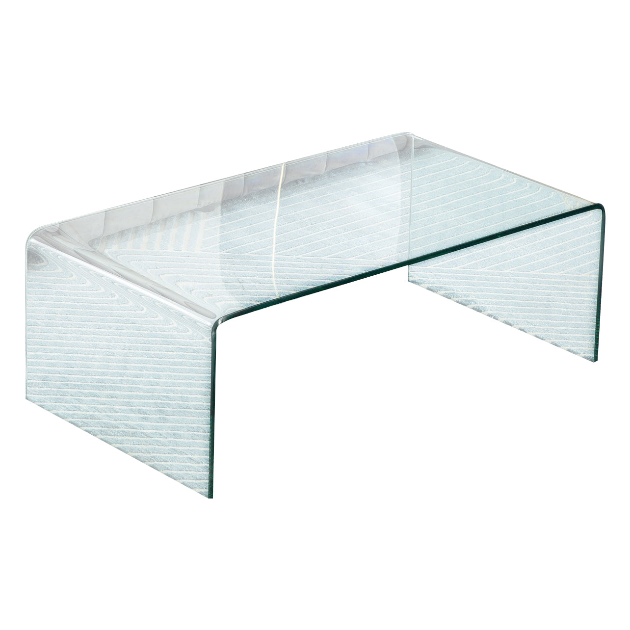 Modern Clear Tempered Glass Coffee Table