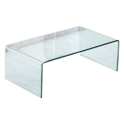 Modern Clear Tempered Glass Coffee Table